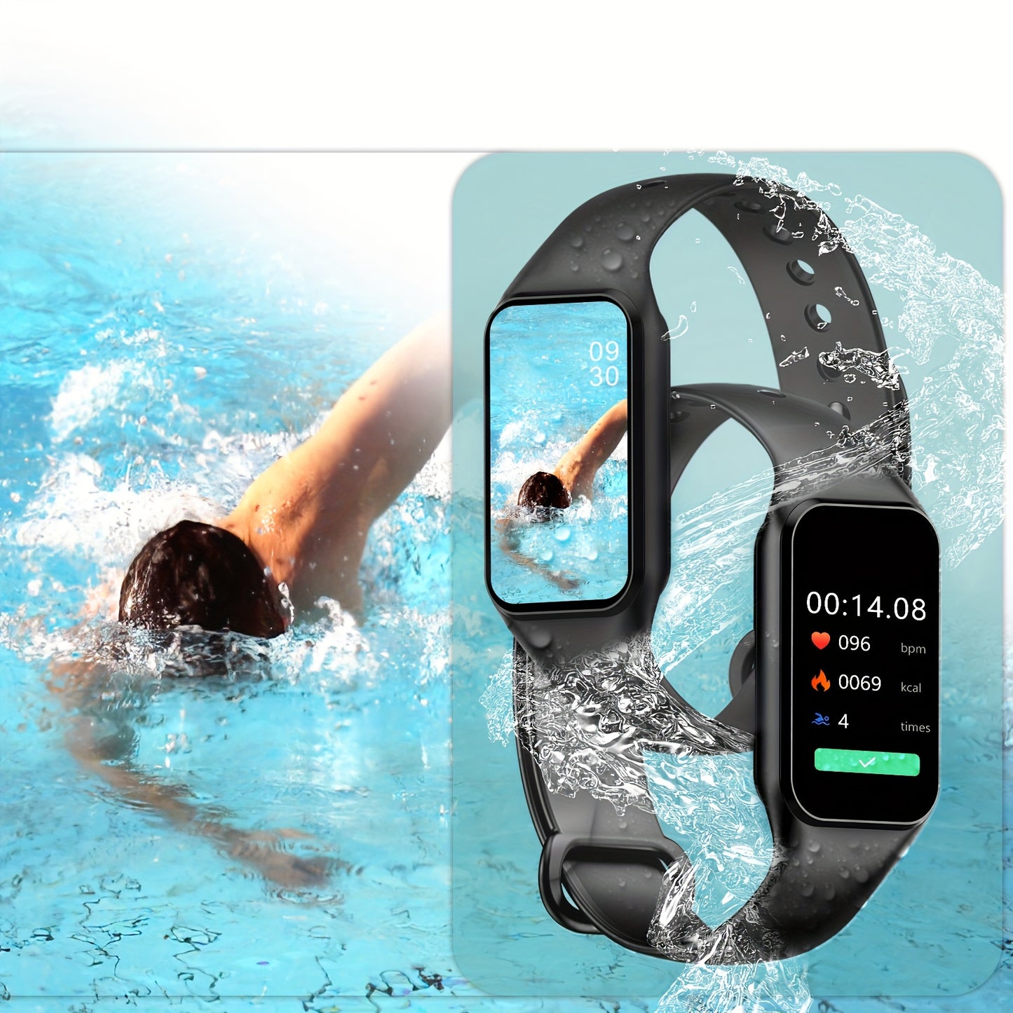 Blackview Fitness Tracker Watch Monitor, 1.47" Touch Screen Smartwatch with Waterproof Pedometer Calorie Stopwatch for Women Men for Android iOS