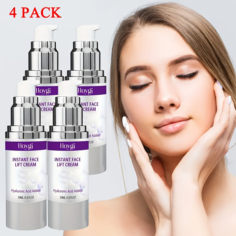 4 Packs 30ml Instant Face Lift Cream with Kojic Acid Collagen and Retinol for Hydrated and Moisturized Skin