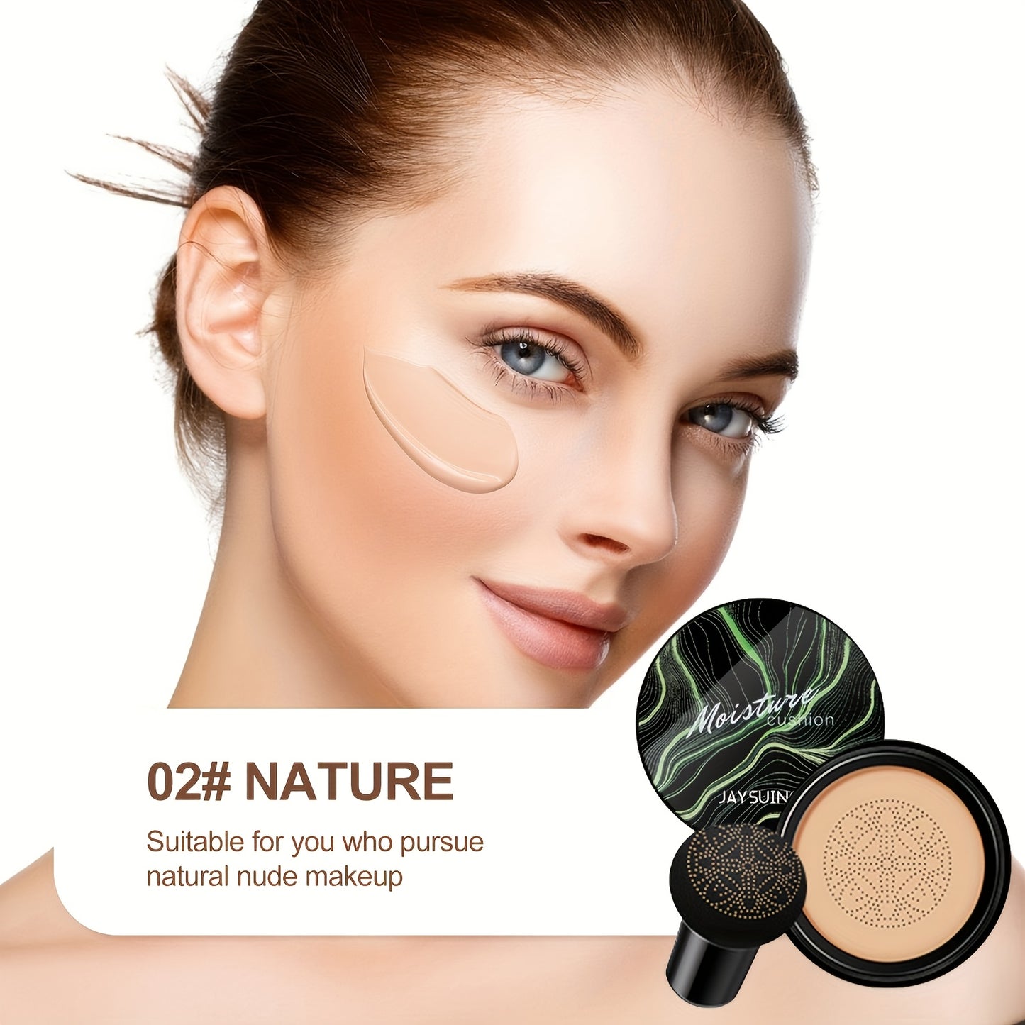 Mushroom Head Sponge BB Cream Foundation Full Coverage Long Lasting Moisturizing Concealer Base Makeup Natural Nude Makeup Primer CC Foundation Easter Gift