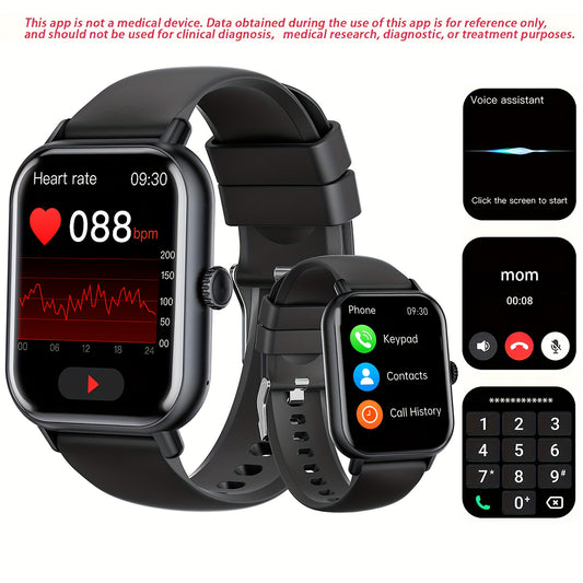 Advanced Full Touch Screen Smartwatch - Seamless Text & Call, Fitness Tracker with 100+ Exercise Modes, Compatible with Android & iPhone