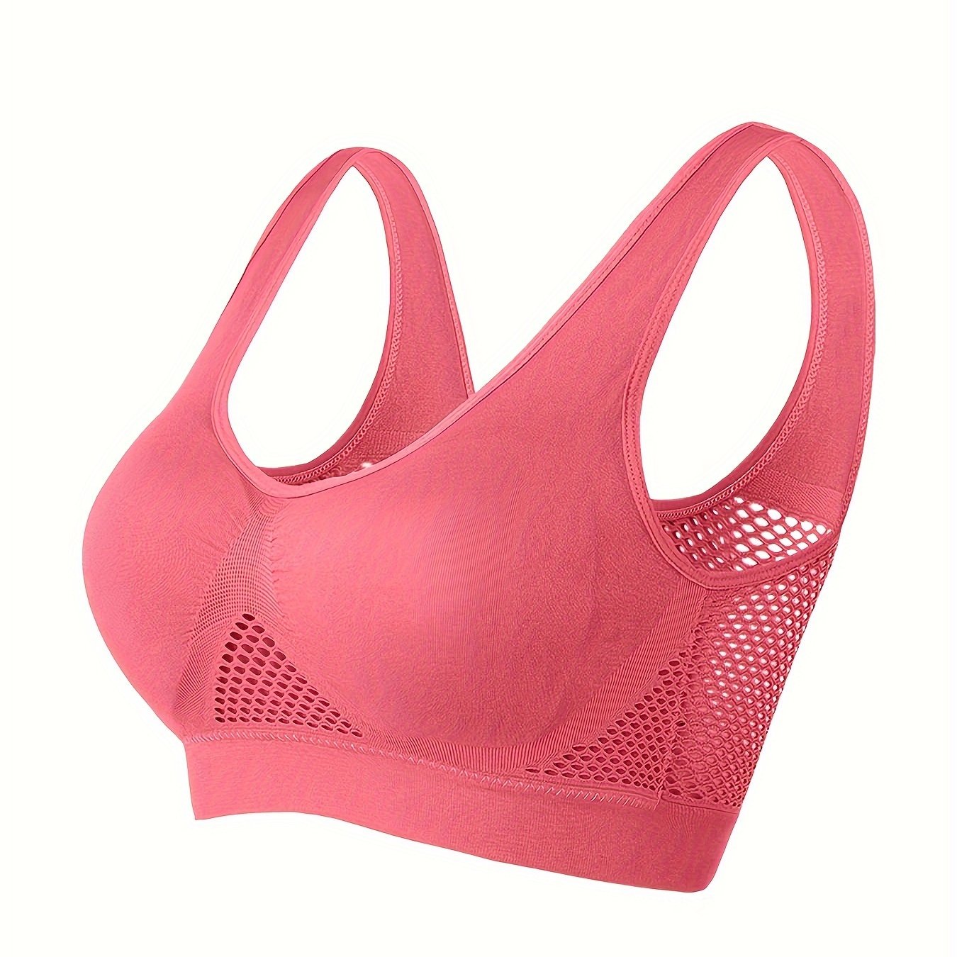 Sports Bra With Built-in Pads, Breathable, High Elasticity, No Wire