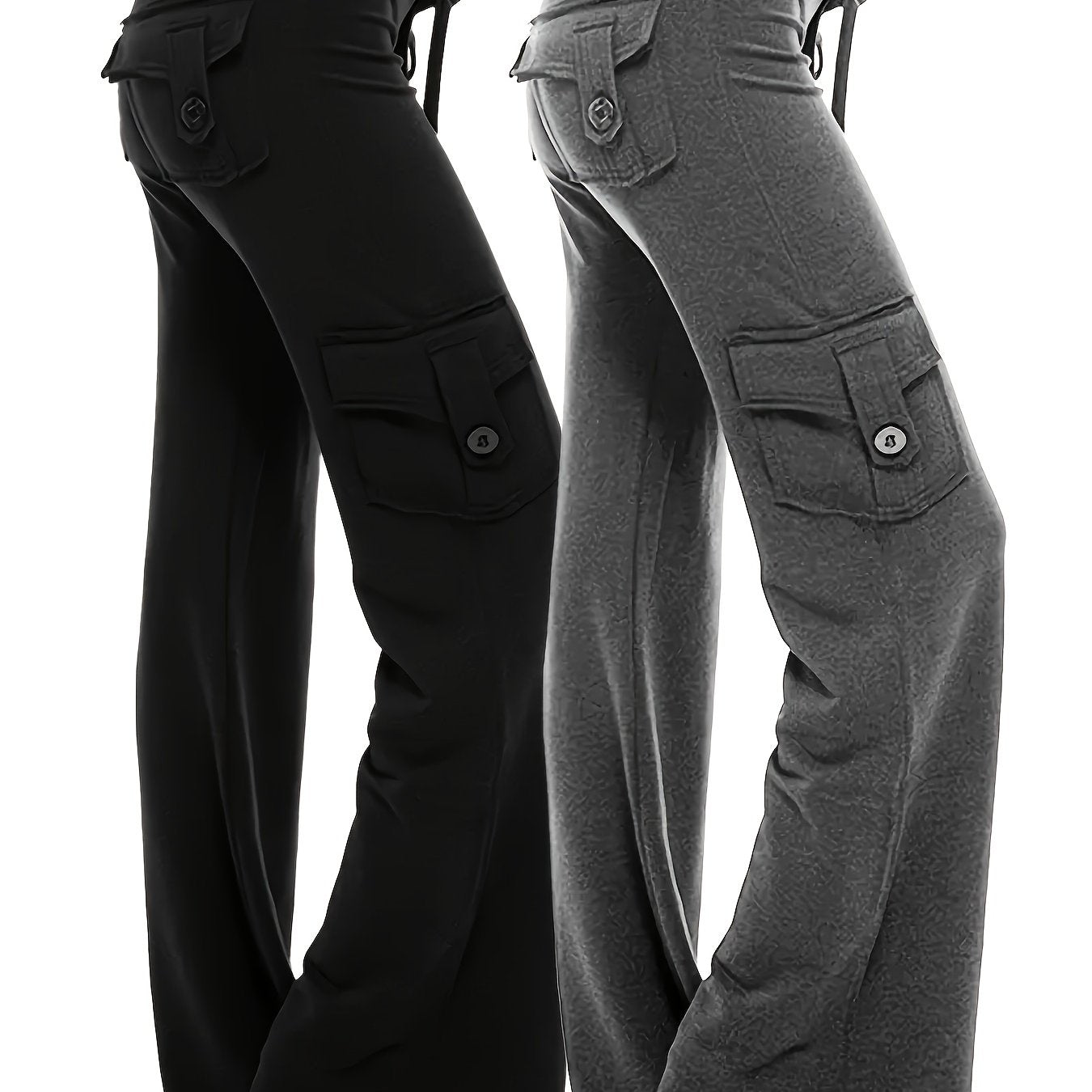 2pcs Women's High Waist Yoga Pants with Pockets