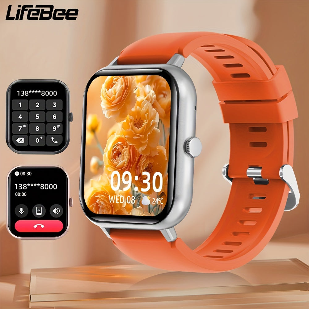LIFEBEE 2024 New Smartwatch For Men And Women Gift, 1.83 Inch Full Touch Screen Smartwatch With Answer/Make Calls For Phone, Fitness Tracking Watch With 100+ Exercise Modes, Pedometer, Distance, Calories