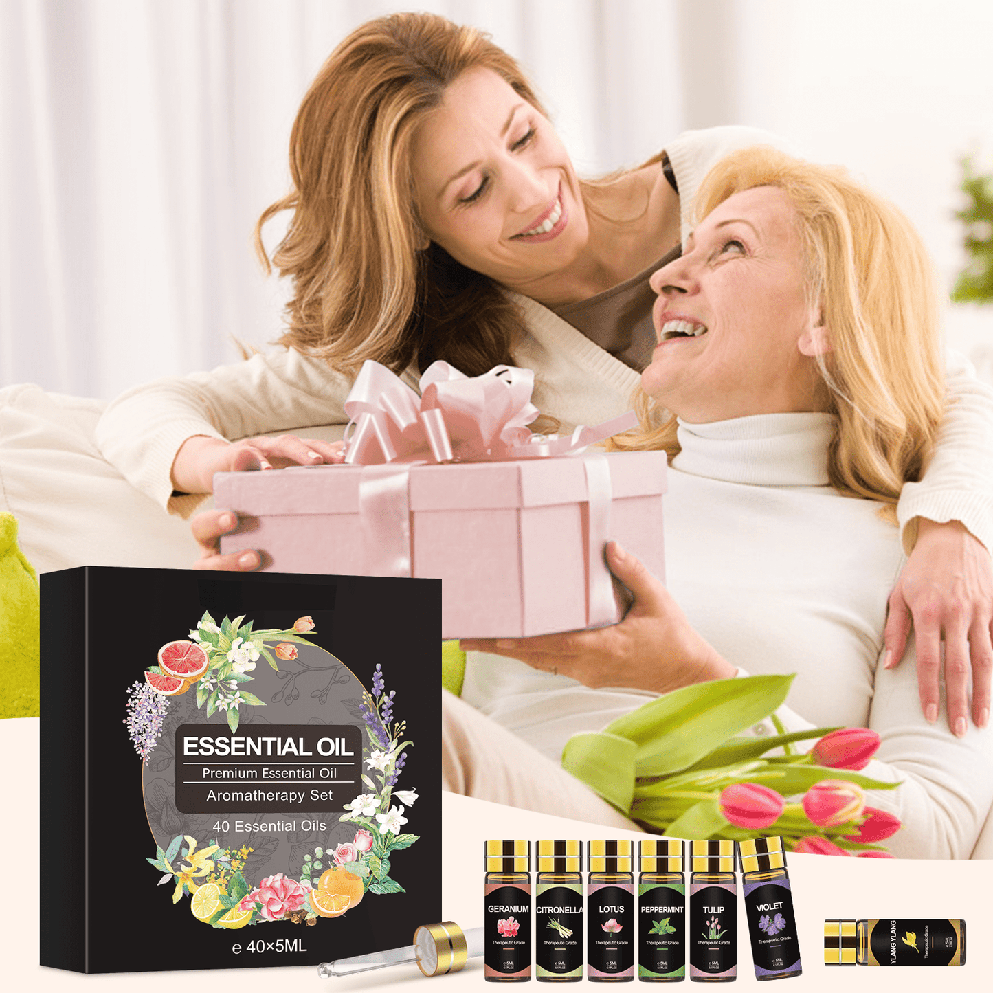 Essential Oils Set Aromatherapy Kit for Diffuser Humidifier and Candle Making 64 Pieces