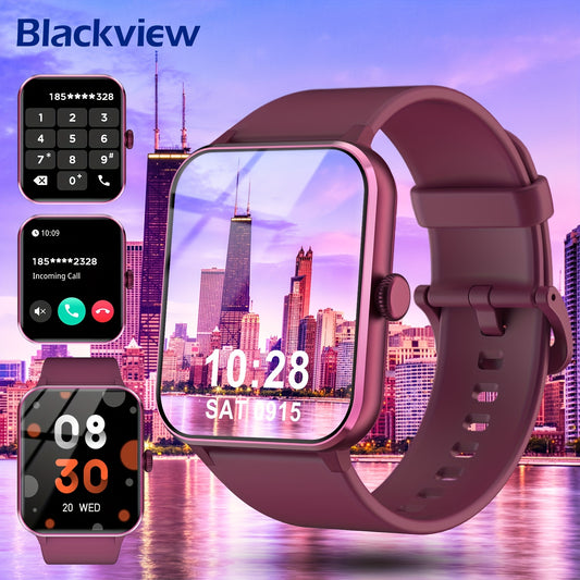 Blackview Smart Watch(Answer/Make Call), 1.85" Smartwatch for Men Women 100+ Sport Modes Fitness Activity Tracker, Monitor, Pedometer, Smart Watches for Android IPhone, RED