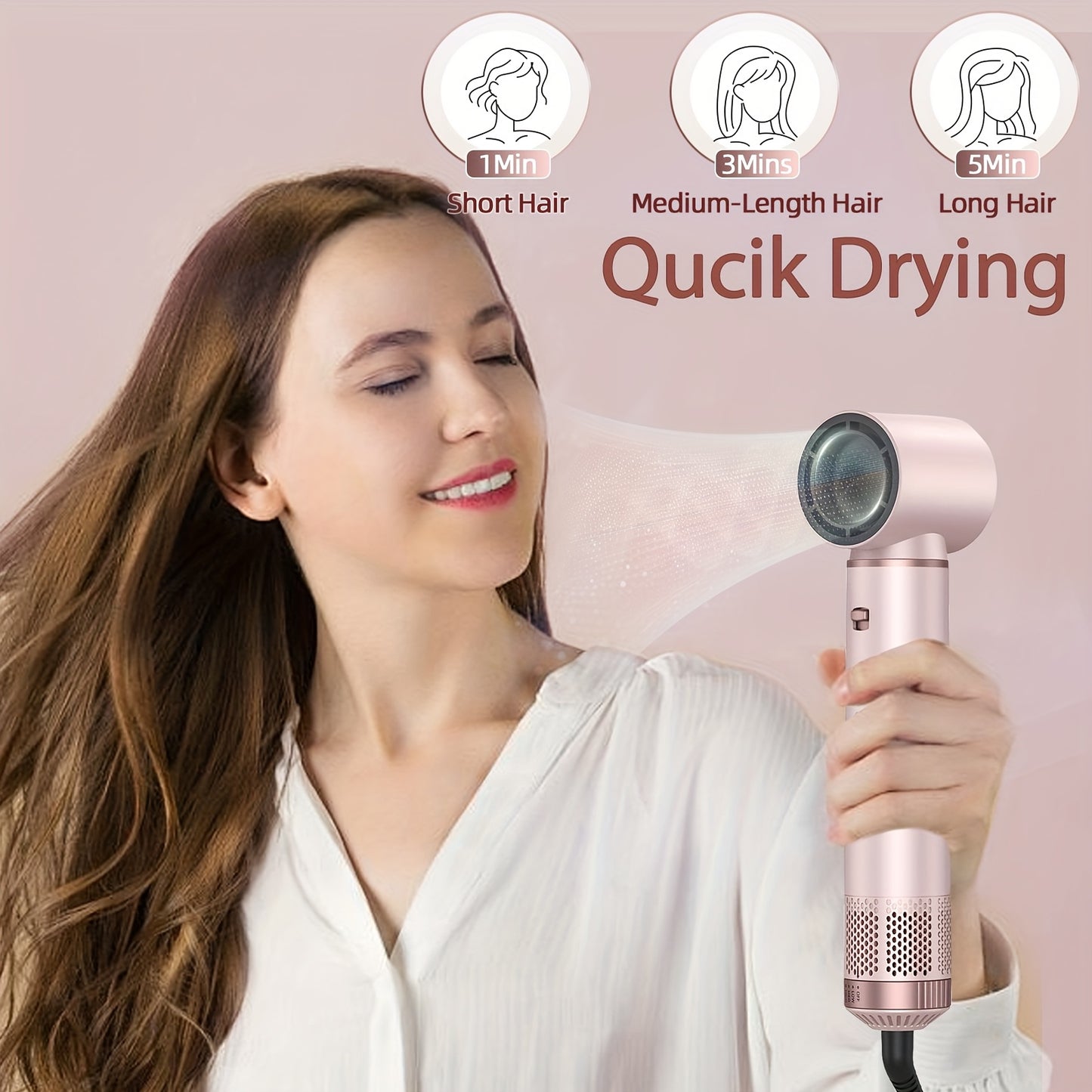 5 In 1 Hot Air Brush Blow Dryer Brush And Air Curling Wrap Styler With Negative Ion Technology Professional Hair Styling Tools