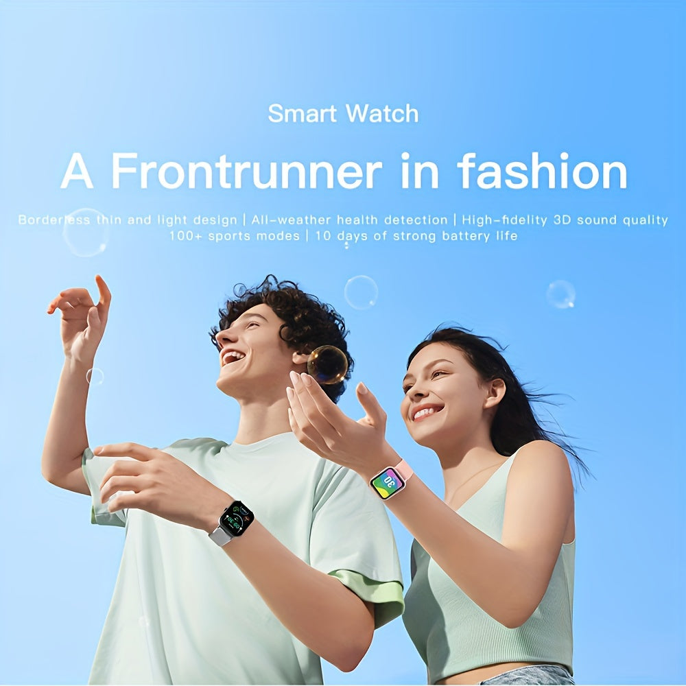 LIFEBEE 2024 New Smartwatch For Men And Women Gift, 1.83 Inch Full Touch Screen Smartwatch With Answer/Make Calls For Phone, Fitness Tracking Watch With 100+ Exercise Modes, Pedometer, Distance, Calories