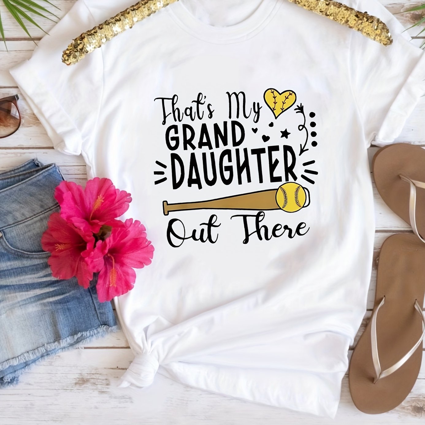 Fashionable Womens Graphic Print T-Shirt - Casual Short Sleeve Crew Neck Top - Lightweight & Breathable For Spring & Summer Wardrobe