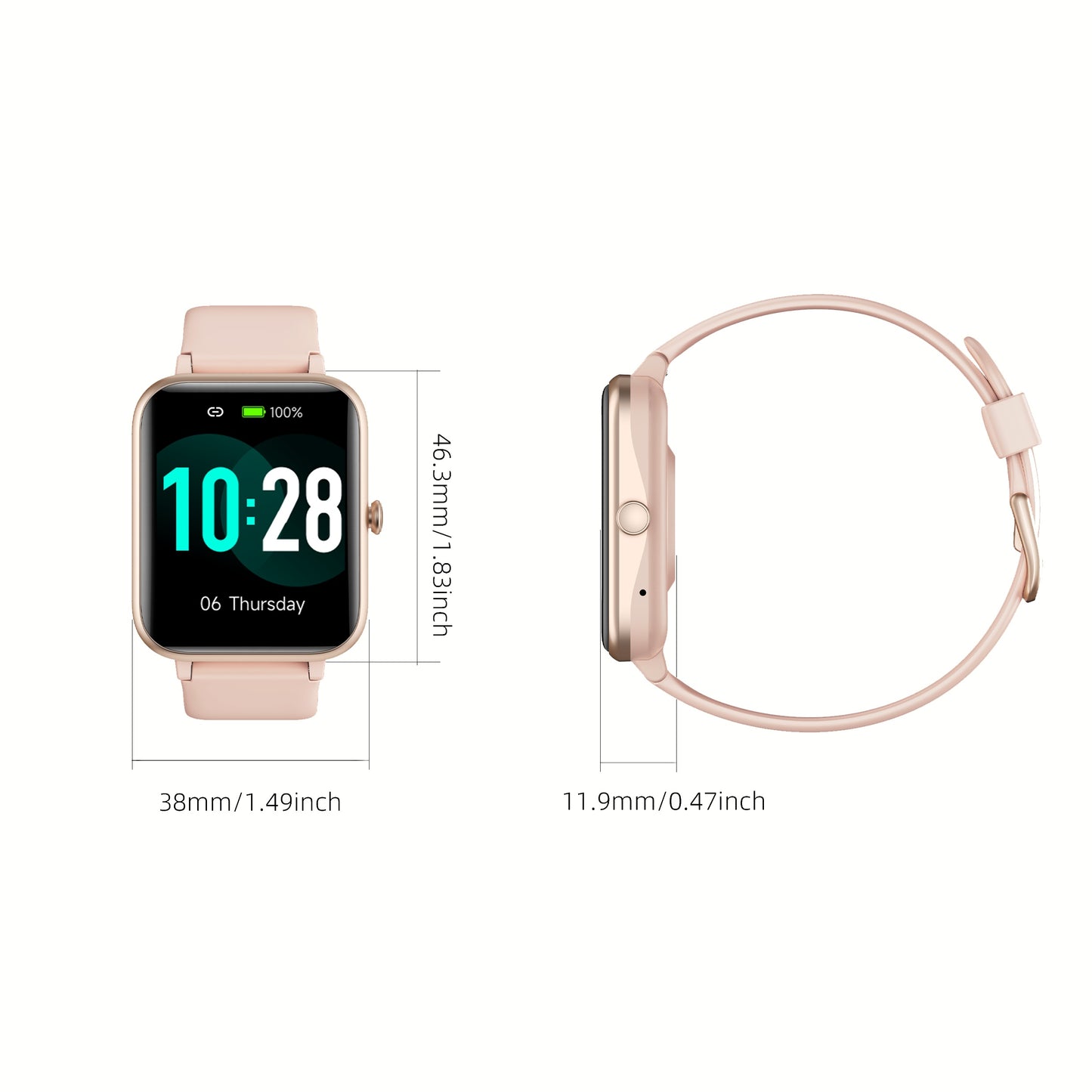 IP68 Waterproof Smartwatch - 1.83" Display, Over 100 Sports Modes, Long-Lasting Battery, Fitness Tracker with Pedometer & Sleep Monitor, Wireless Calls & Notifications, for Android & for iPhone - Perfect Gift for All