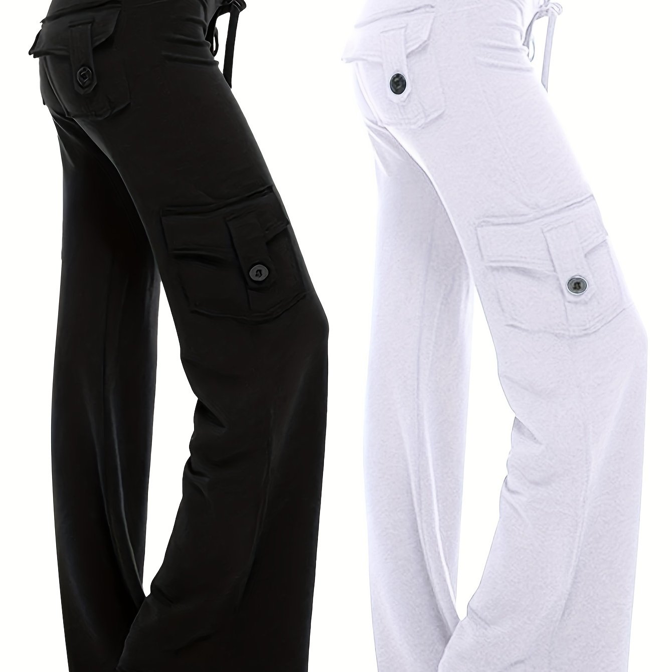 2pcs Women's High Waist Yoga Pants with Pockets