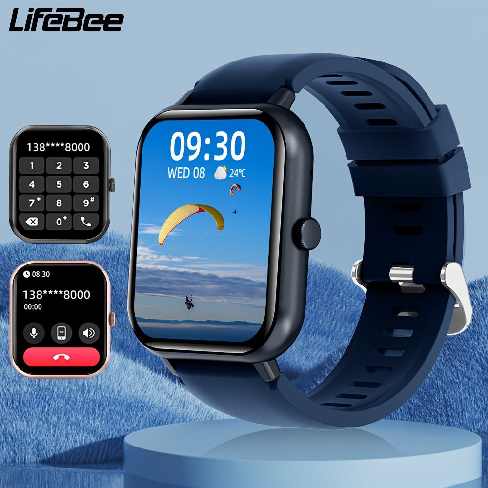 LIFEBEE 2024 New Smartwatch For Men And Women Gift, 1.83 Inch Full Touch Screen Smartwatch With Answer/Make Calls For Phone, Fitness Tracking Watch With 100+ Exercise Modes, Pedometer, Distance, Calories