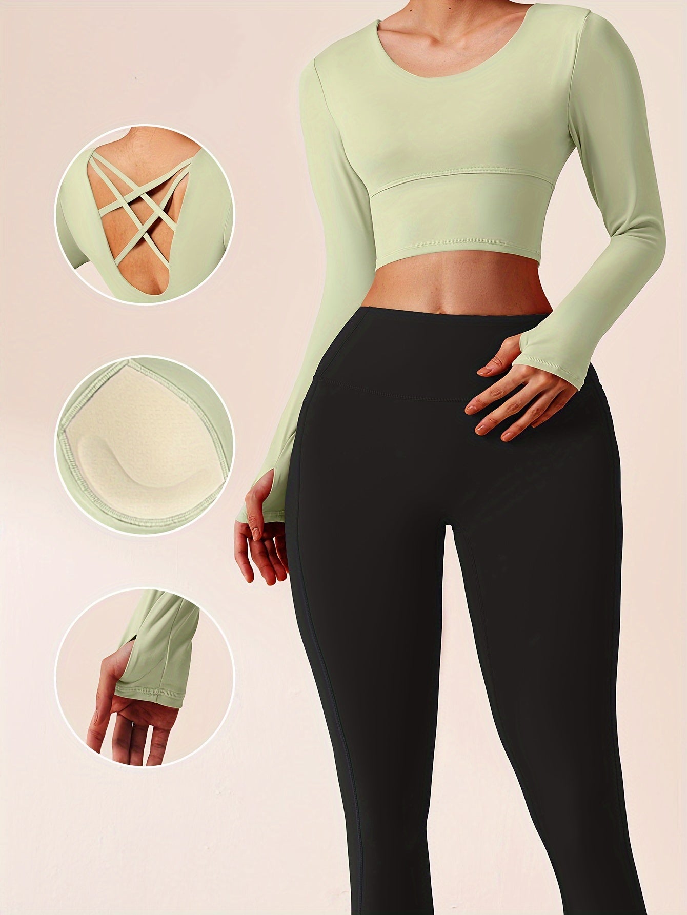 EU polyester fabric cross back yoga outfit Women's bra free sports top