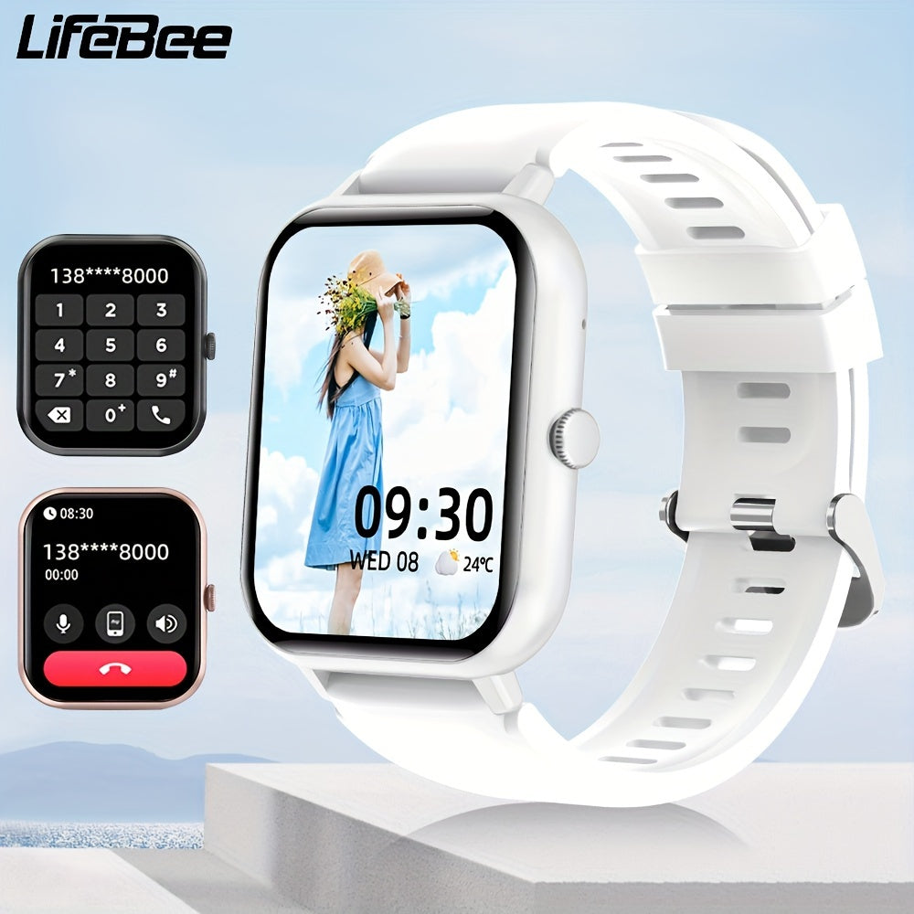 LIFEBEE 2024 New Smartwatch For Men And Women Gift, 1.83 Inch Full Touch Screen Smartwatch With Answer/Make Calls For Phone, Fitness Tracking Watch With 100+ Exercise Modes, Pedometer, Distance, Calories