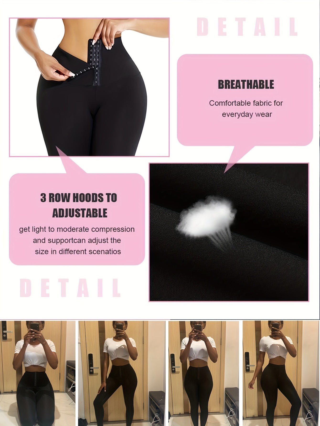 1 Pair High-Waist Tummy Control Yoga Leggings for Women