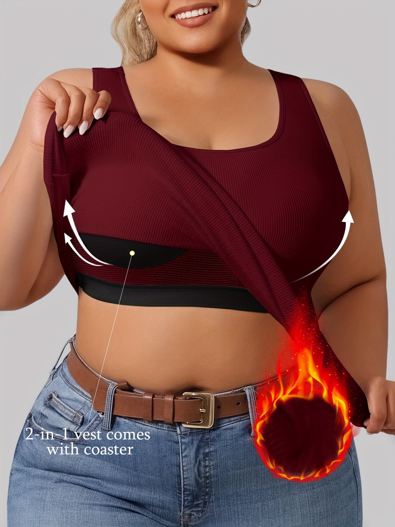 Women's Plus Size Sleeveless Tank Top