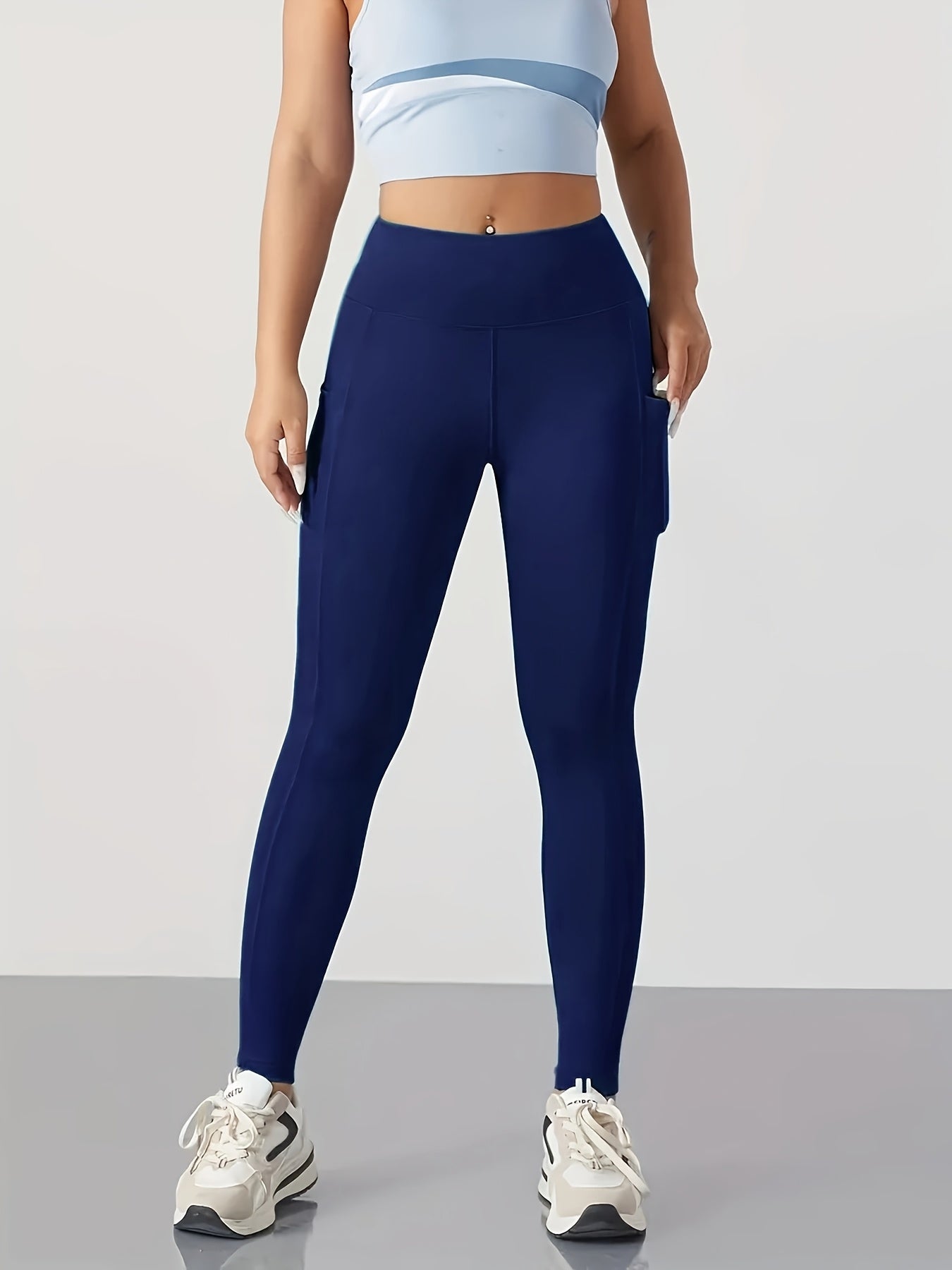 4pcs Plus Size High-Waisted Yoga Leggings for Women