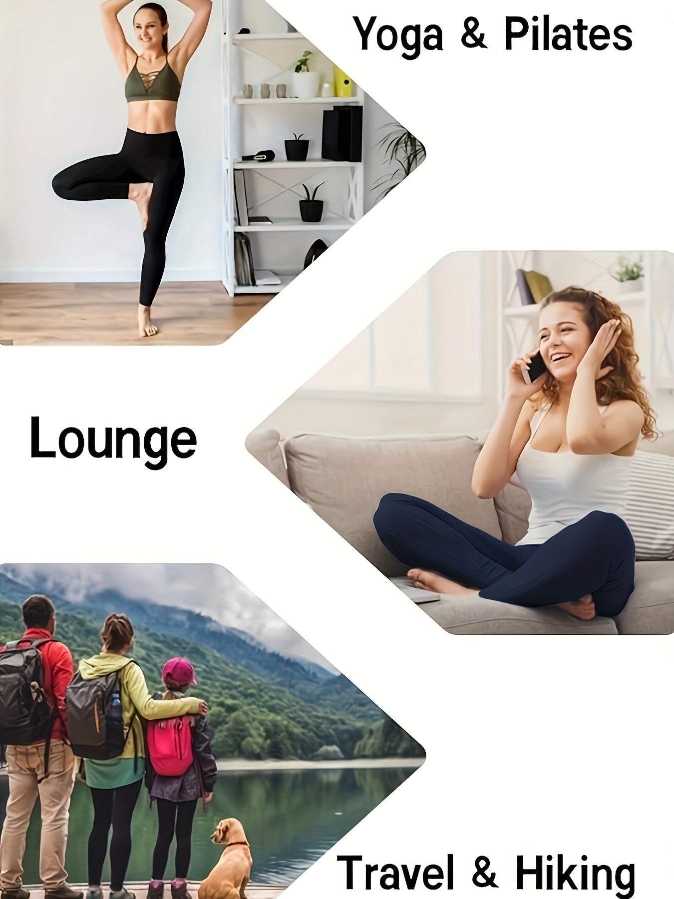4pcs Plus Size High-Waisted Yoga Leggings for Women