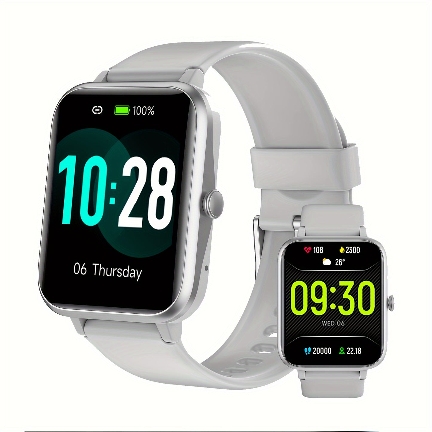 IP68 Waterproof Smartwatch - 1.83" Display, Over 100 Sports Modes, Long-Lasting Battery, Fitness Tracker with Pedometer & Sleep Monitor, Wireless Calls & Notifications, for Android & for iPhone - Perfect Gift for All