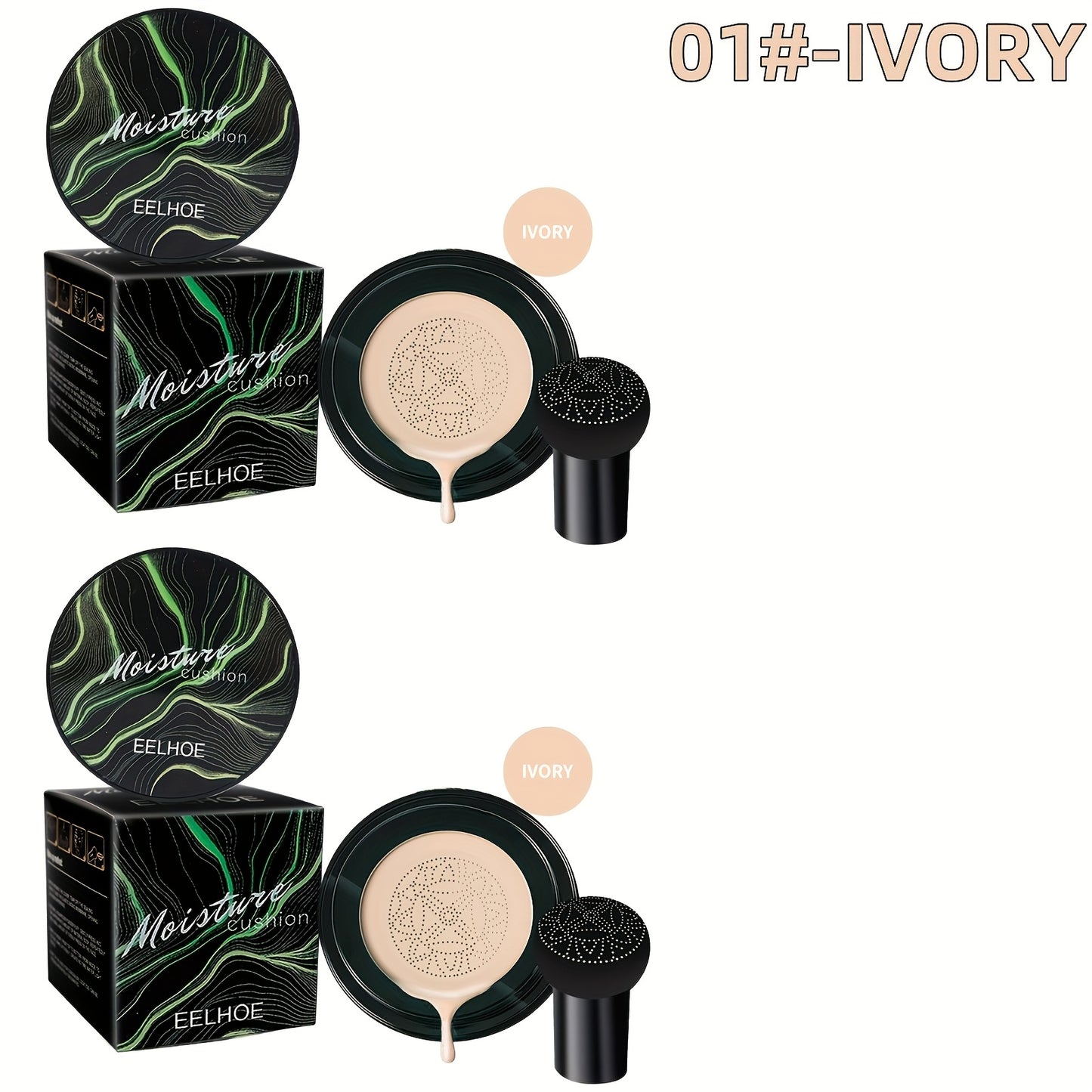 Mushroom Head Sponge BB Cream Foundation Full Coverage Long Lasting Moisturizing Concealer Base Makeup Natural Nude Makeup Primer CC Foundation Easter Gift