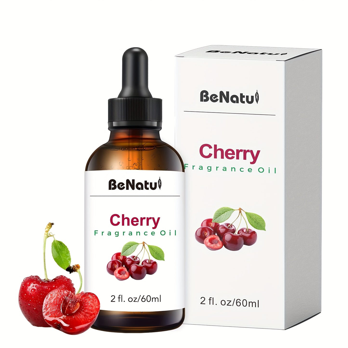 2.03 Ounce Cherry Fragrance Essential Oil Fruit Scent High End Essential Oil Lasting Aroma Suitable for Diffuser Humidifier Soap and Candle Making