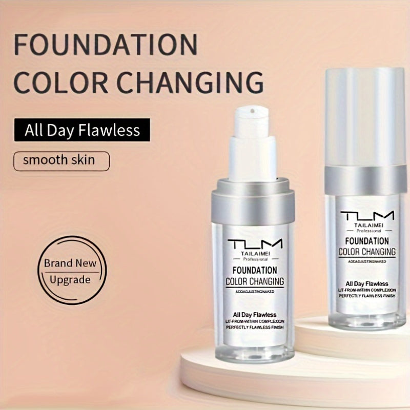 Buy 2 Get 2 Free 4pcs TUM TLM Warm Change Liquid Foundation Concealer Lasting Makeup for Dry Oil Skin Control Moisturizing Suitable for All Skin Tones Gift for Valentine's Day