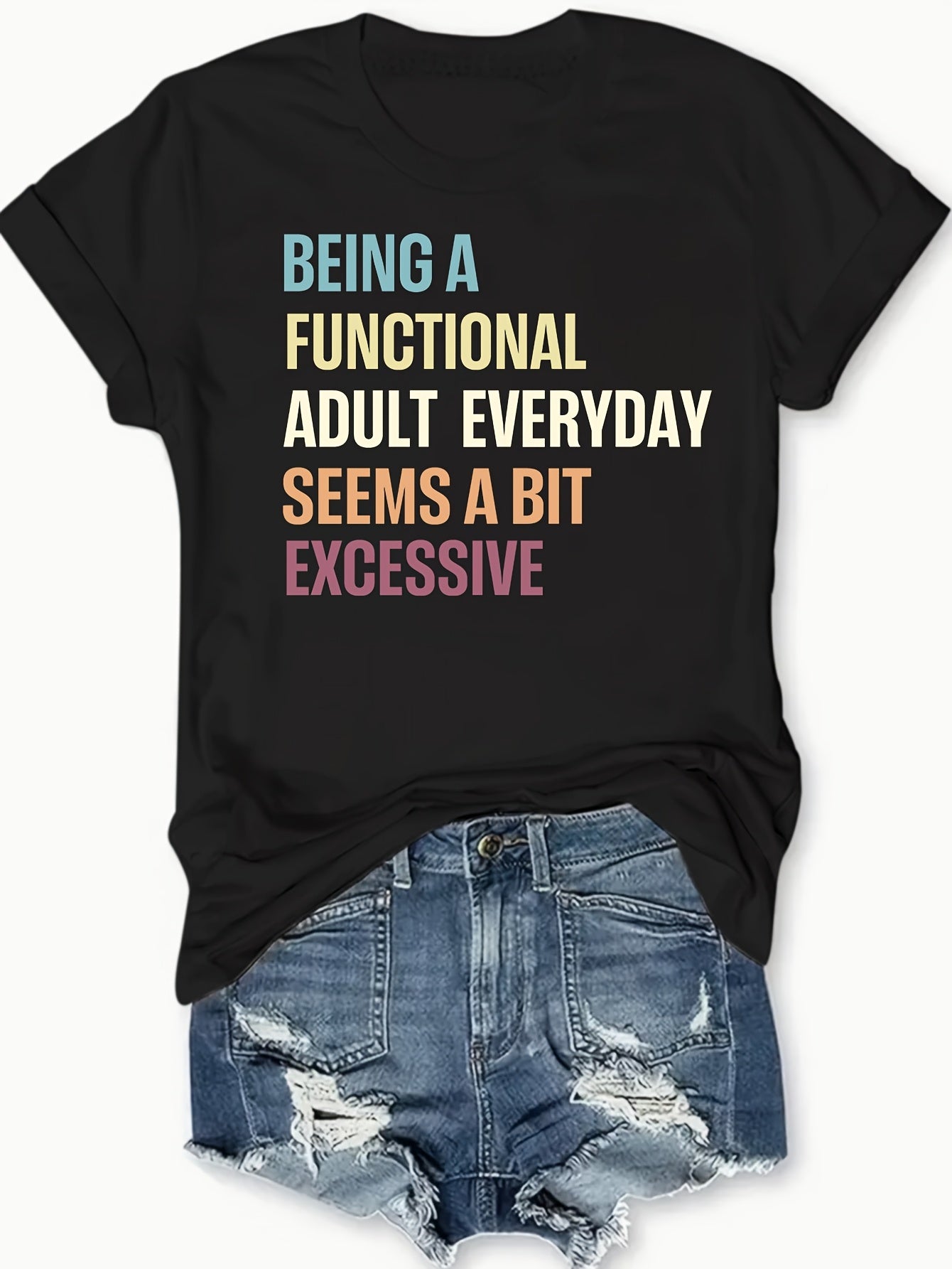 Colorful Women's Graphic Print T-Shirt