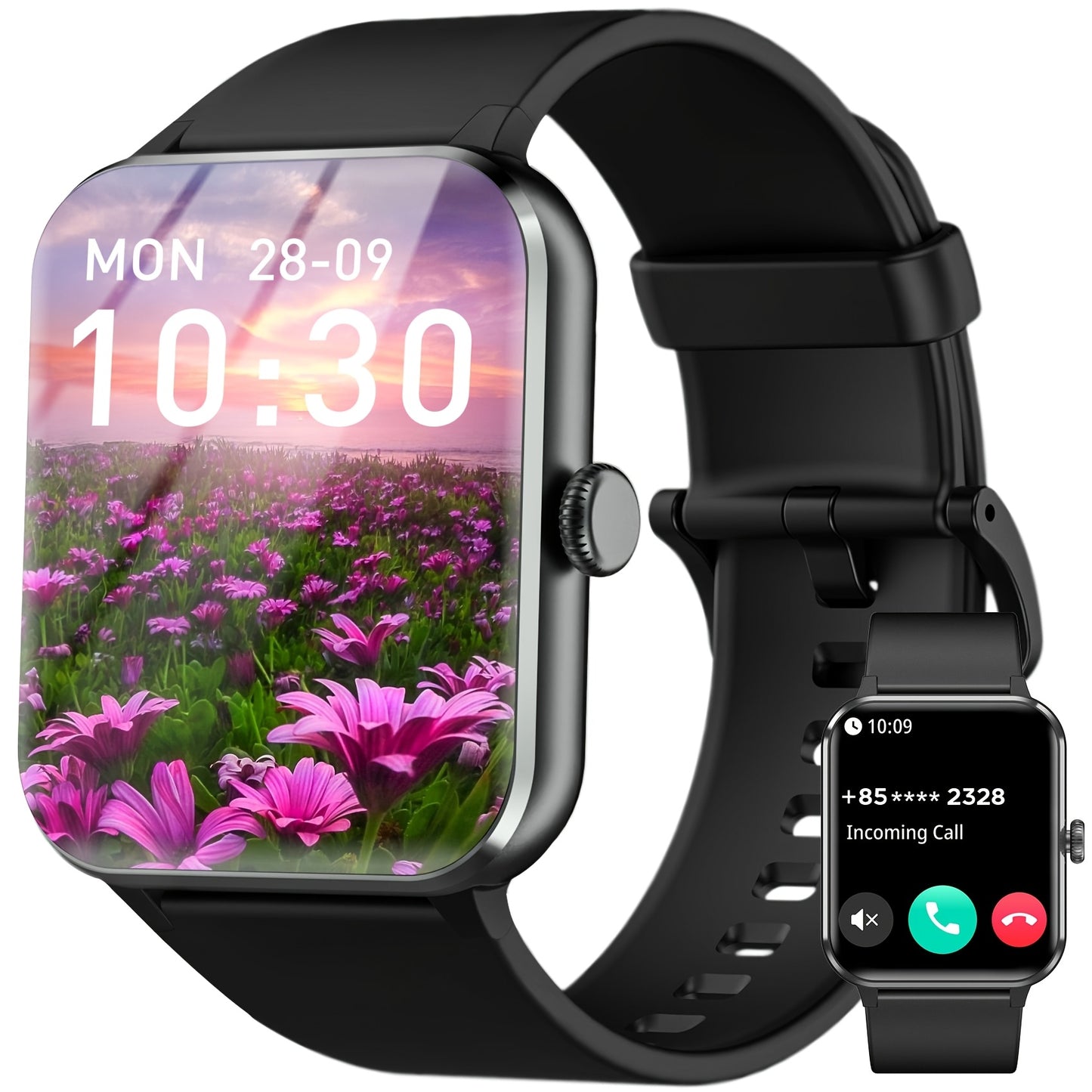 Blackview Smart Watch(Answer/Make Call), 1.85" Smartwatch for Men Women 100+ Sport Modes Fitness Activity Tracker, Monitor, Pedometer, Smart Watches for Android IPhone, RED