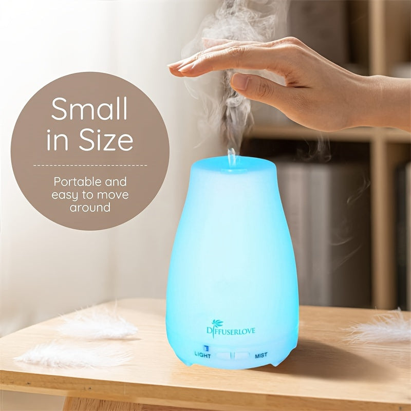 2 Pack Essential Oil Diffuser With 6 Bottles Of 6.76oz Essential Oils And 7 LED Color Changing Lights Aromatherapy Humidifier With Timer And Auto Off Safety Switch For Bedroom Office Living Room And Yoga