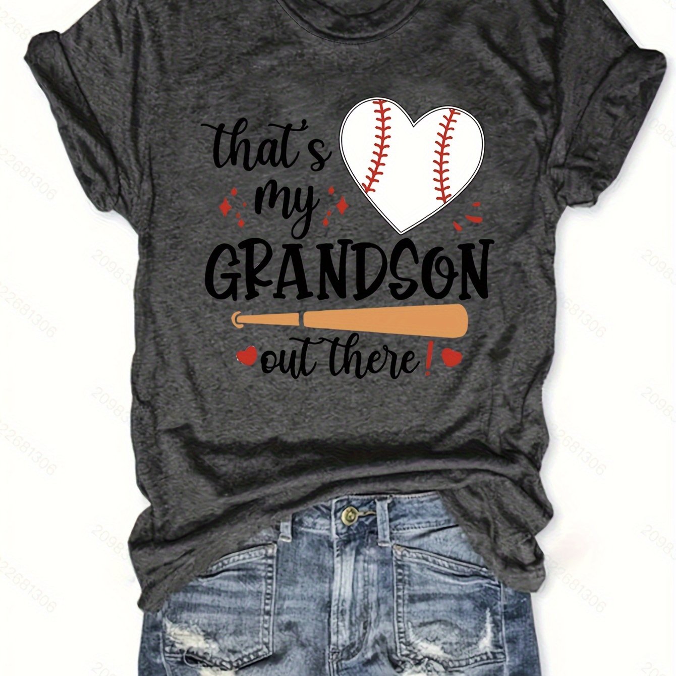 Fashionable Womens Graphic Print T-Shirt - Casual Crew Neck Top