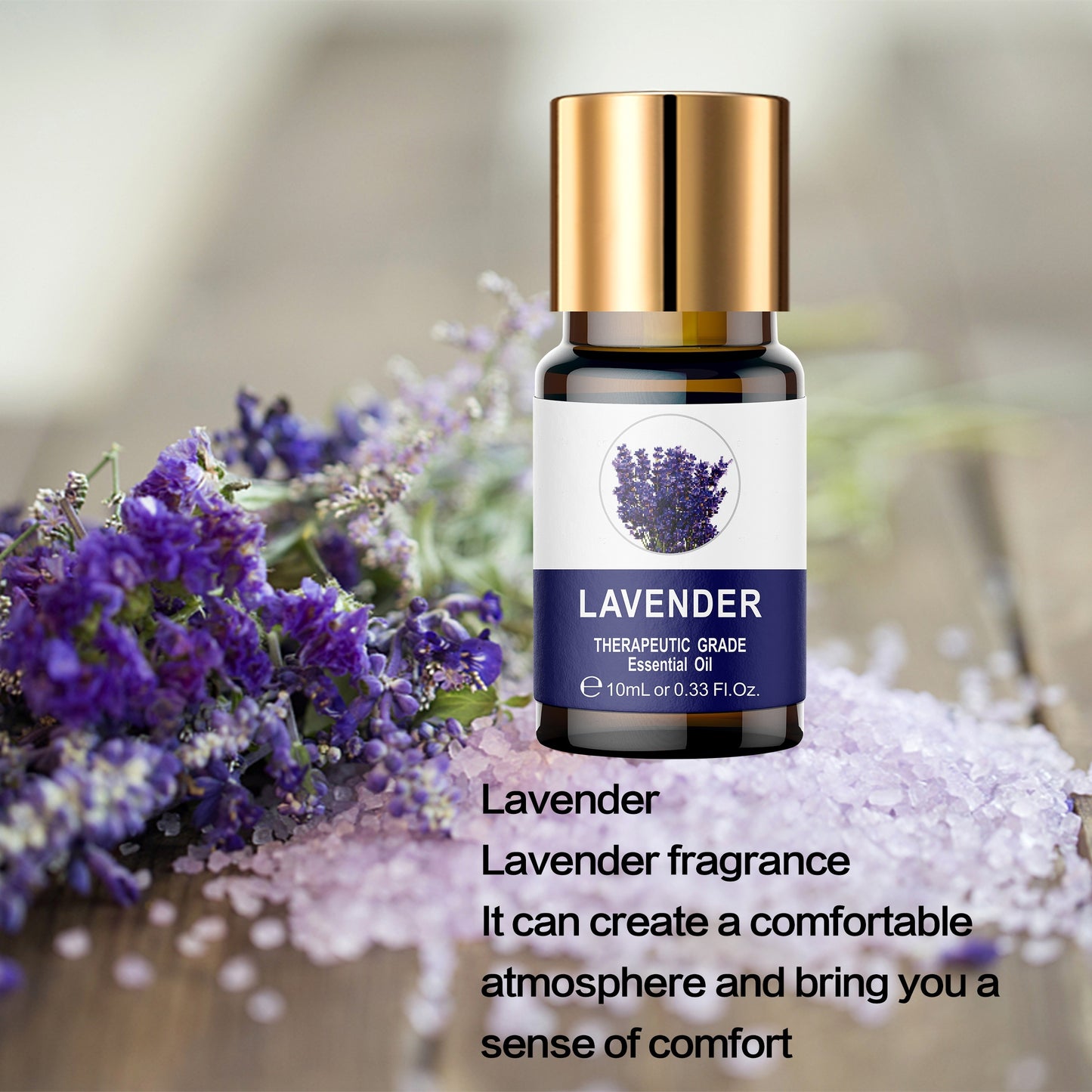 Essential Oil Set 8 Bottles 0.34oz Wooden Box Lavender Mint Vanilla Sweet Orange Jasmine Eucalyptus Ylang Ylang Osmanthus