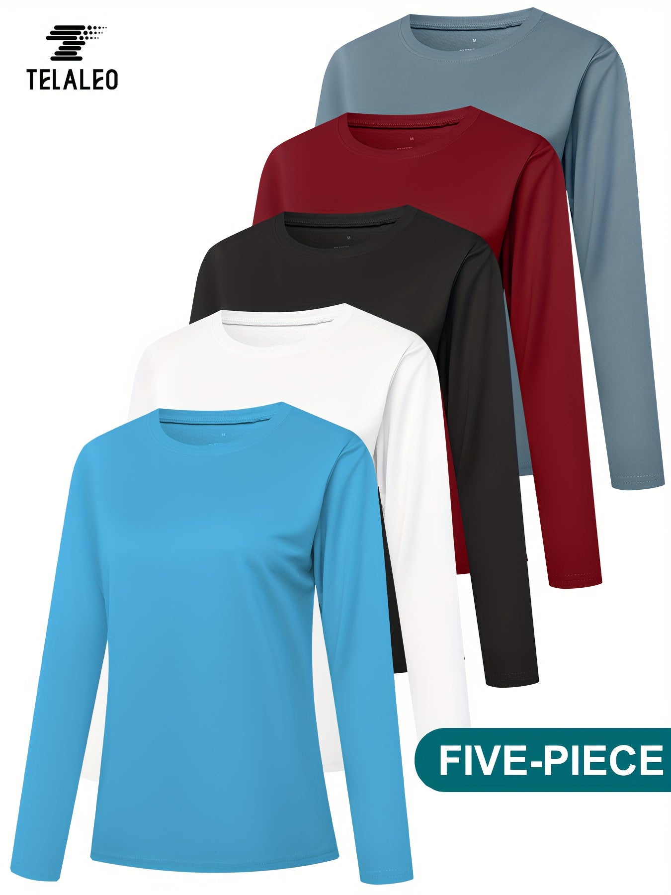 TELALEO Women's Long Sleeve Crew Neck T-Shirt