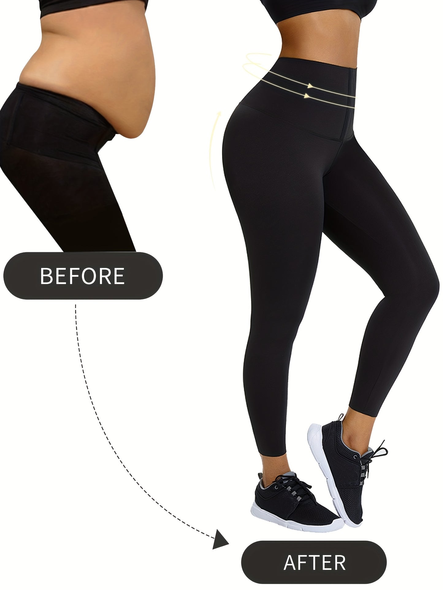 1 Pair High-Waist Tummy Control Yoga Leggings for Women