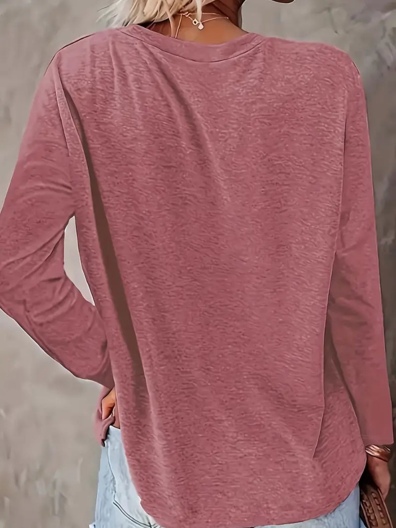 Letter Printed Women'S T-Shirt Fun Print - Comfortable Long Sleeved Round Neck - Perfect Choice for Spring And Autumn Casual Wear