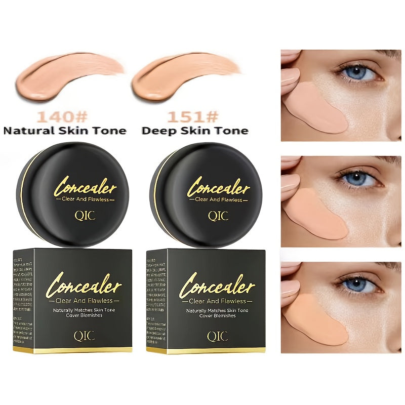 2Pcsqic Full Coverage Concealer Cream