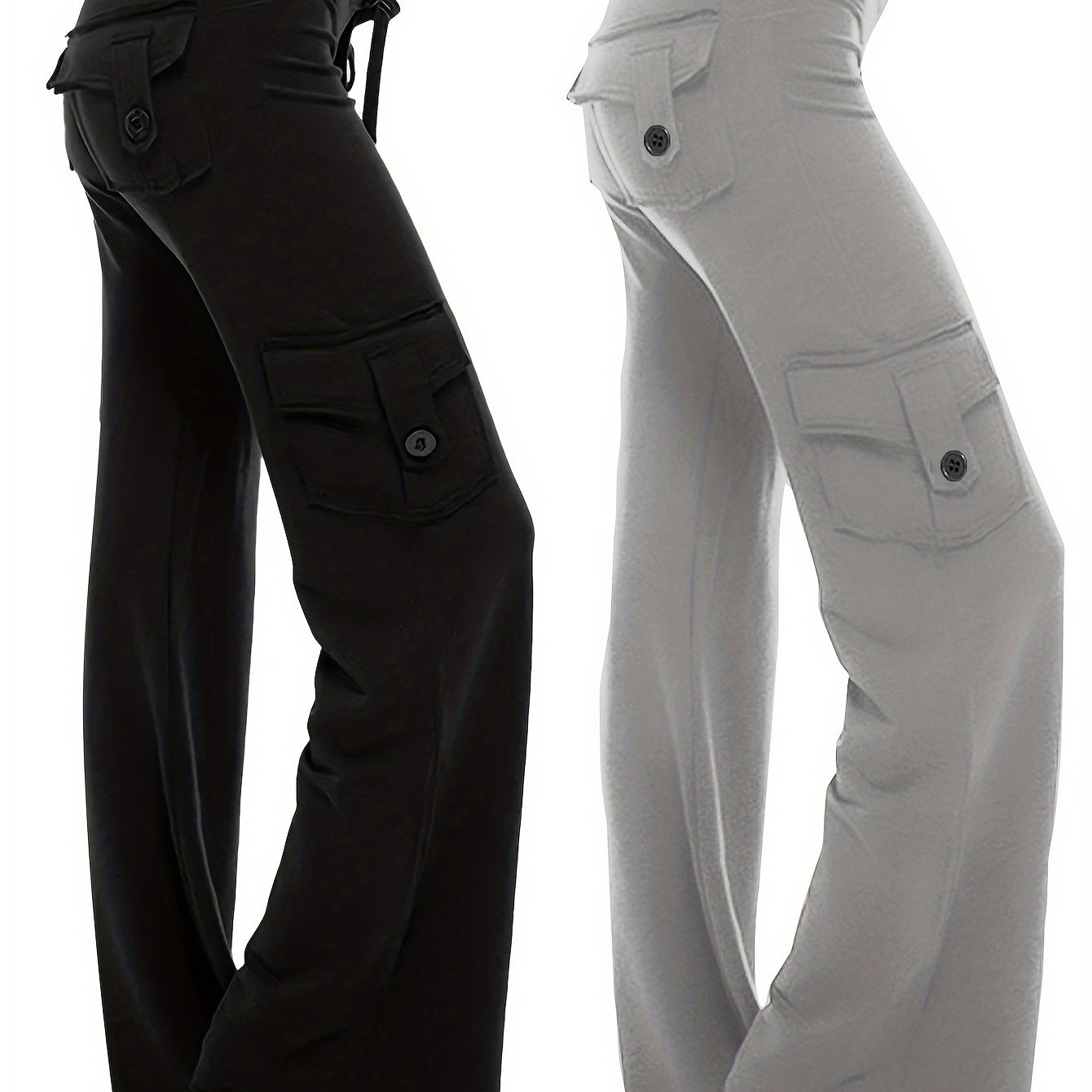 2pcs Women's High Waist Yoga Pants with Pockets