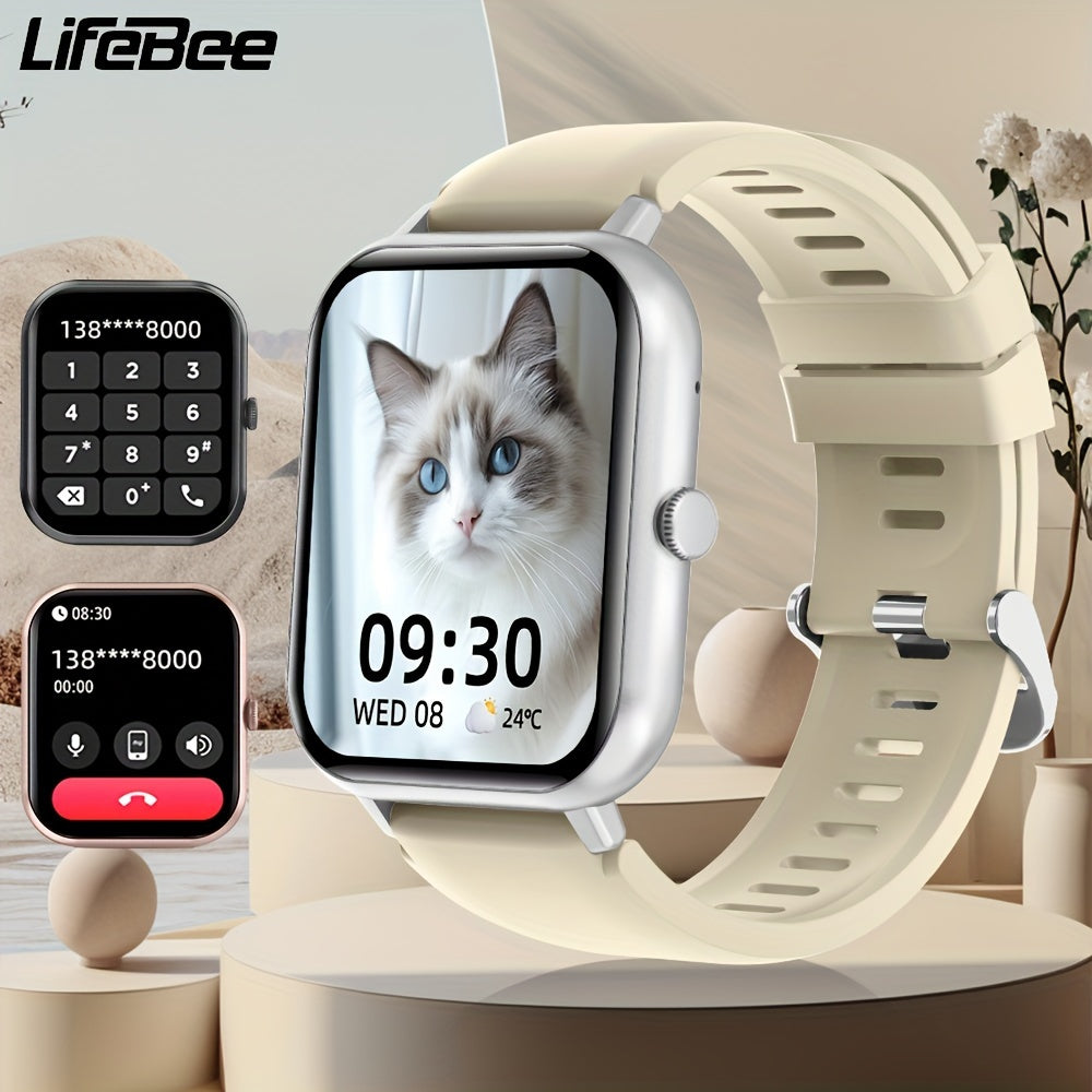 LIFEBEE 2024 New Smartwatch For Men And Women Gift, 1.83 Inch Full Touch Screen Smartwatch With Answer/Make Calls For Phone, Fitness Tracking Watch With 100+ Exercise Modes, Pedometer, Distance, Calories