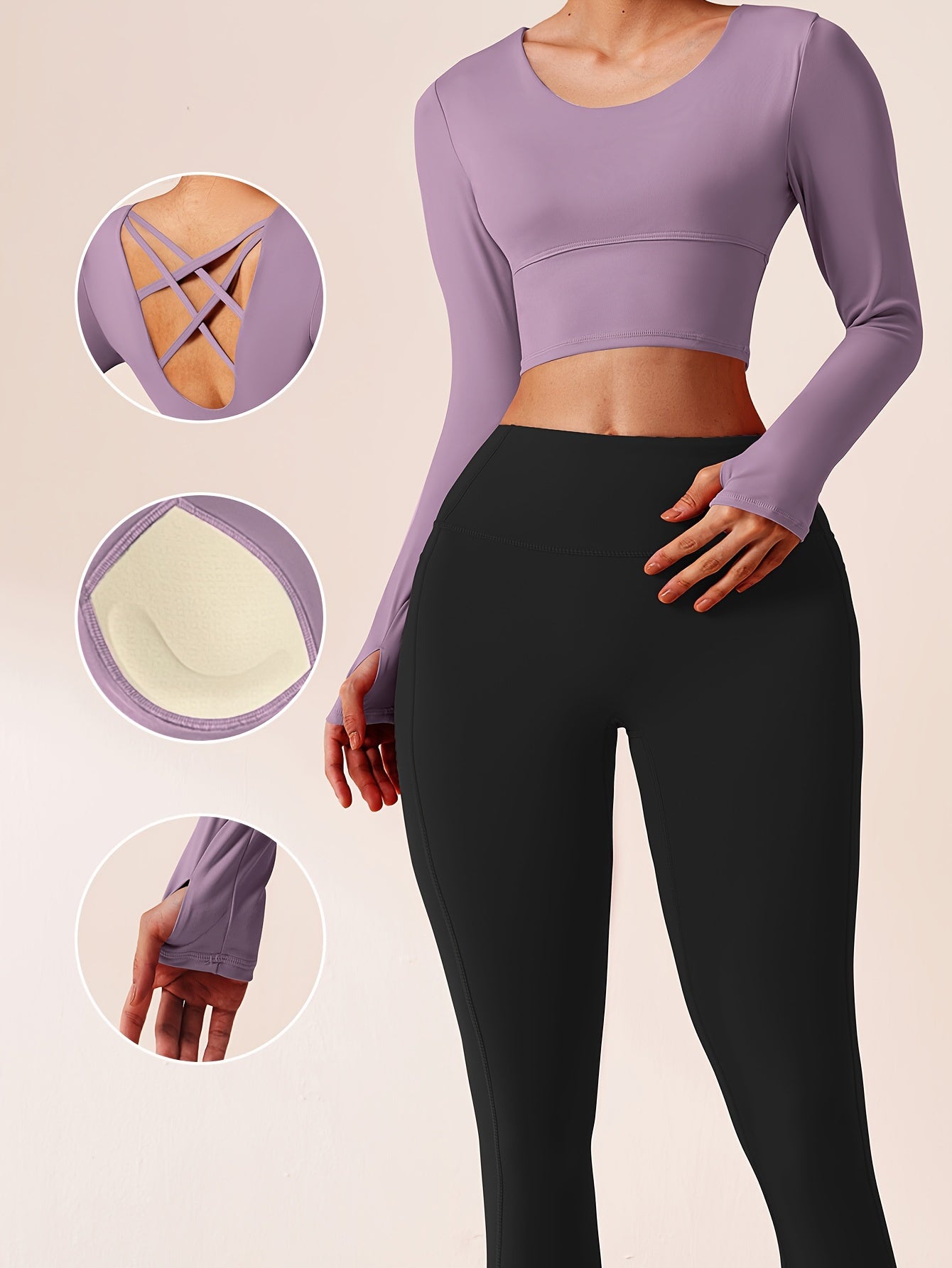 EU polyester fabric cross back yoga outfit Women's bra free sports top