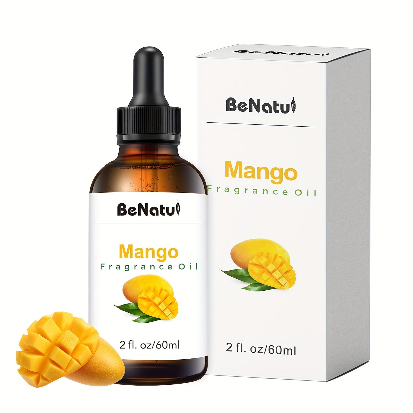2.03 Ounce Mango Fragrance Essential Oil High End Fruit Essential Oil Lasting Aroma Suitable for Diffuser Humidifier Air Purifier Oil Burner Candle Making