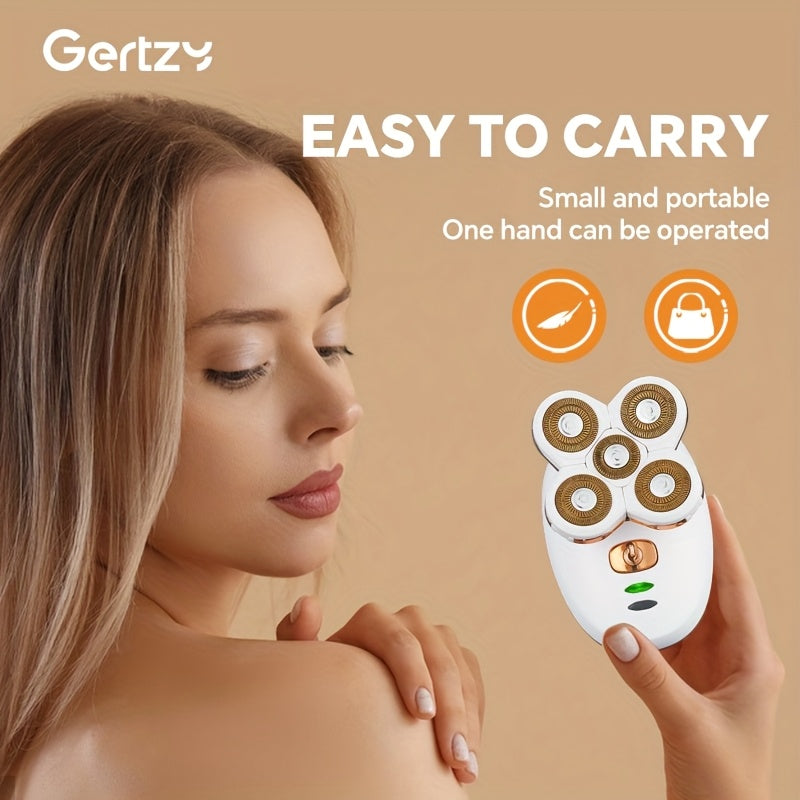 Women's Electric Shaver Portable Painless Hair Removal Machine Cordless Bikini Trimmer for Legs Armpits and Face