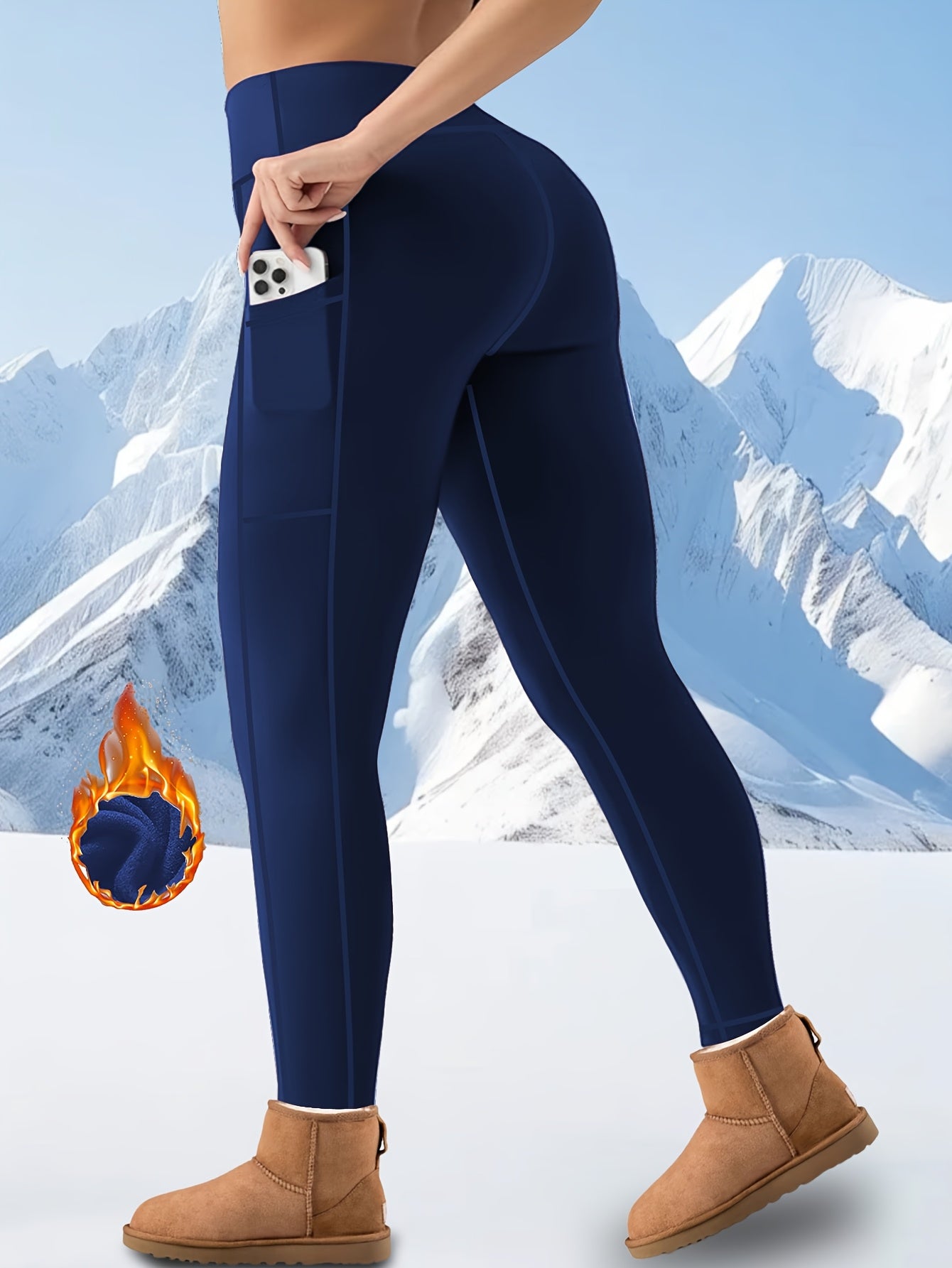 Plus Size 4pcs Set Sports Leggings, Thickened Yoga Pants With Fleece For Running,