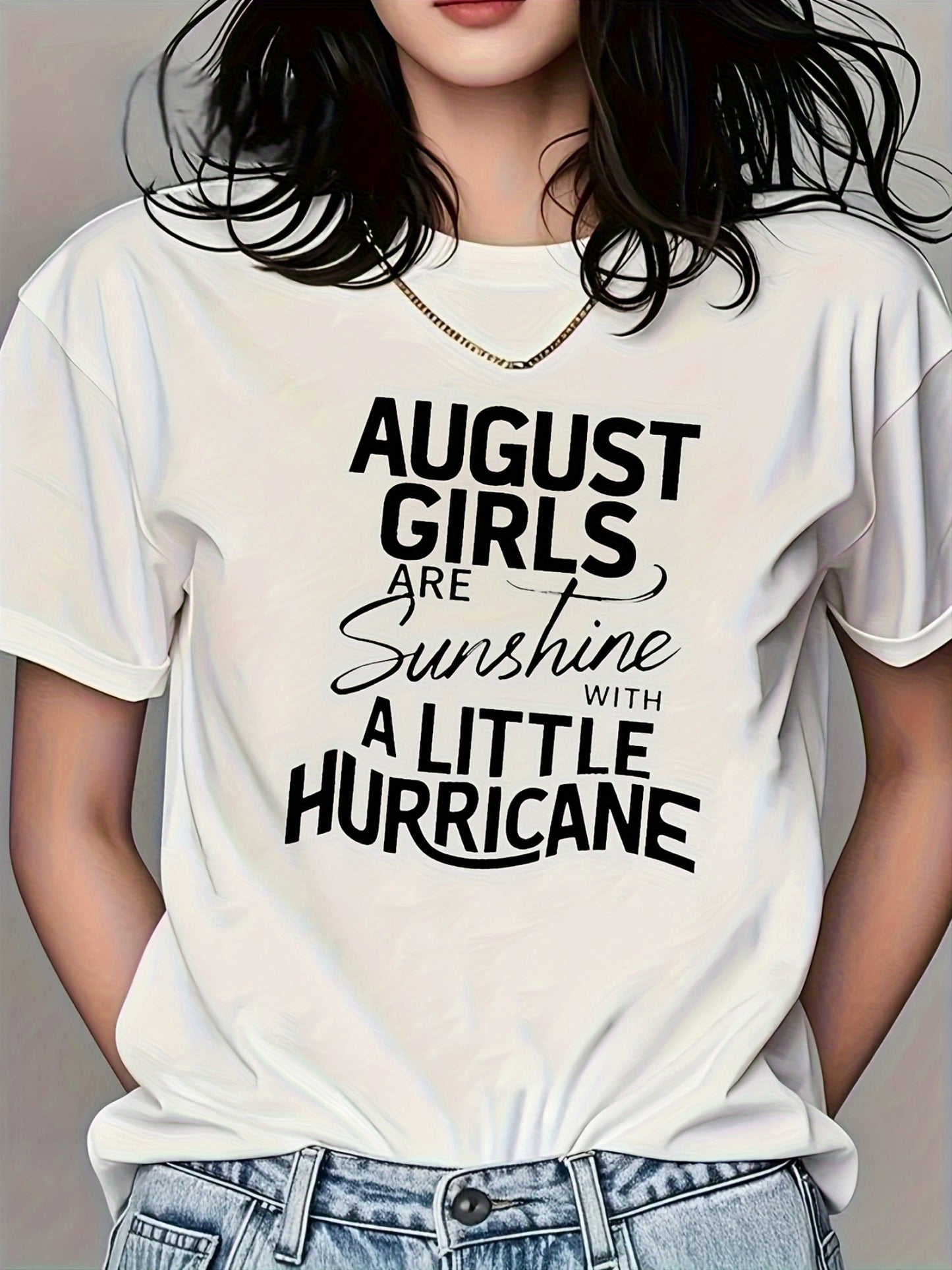 August Girl Is Sunshine Pure Women's T-shirt Comfortable Edition