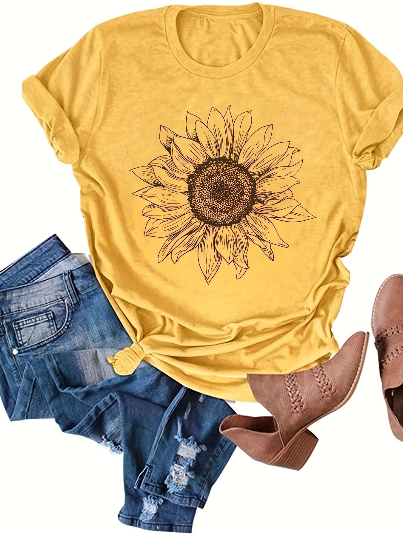 Sunflower Graphic Shirt for Women
