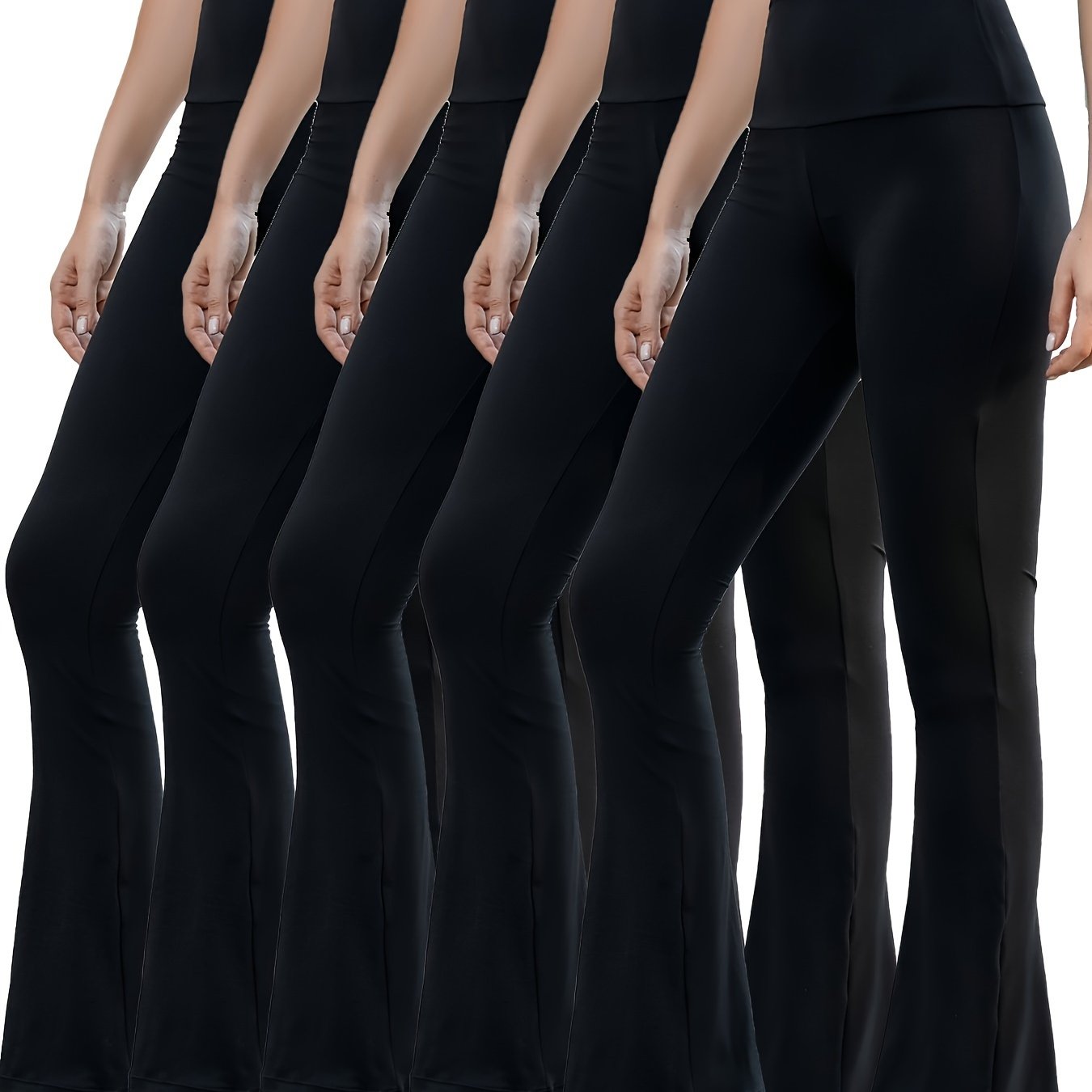 5 Pack Women's High-Waisted Flare Yoga Leggings