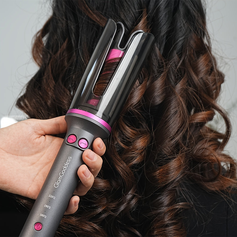 Automatic Curling Iron Electric Rotating Hair Curler With Anti-Tangle Anti-Scald Design Portable Heated Hair Curling Roller For Women Ideal Gift For Mother's Day Birthday And Christmas
