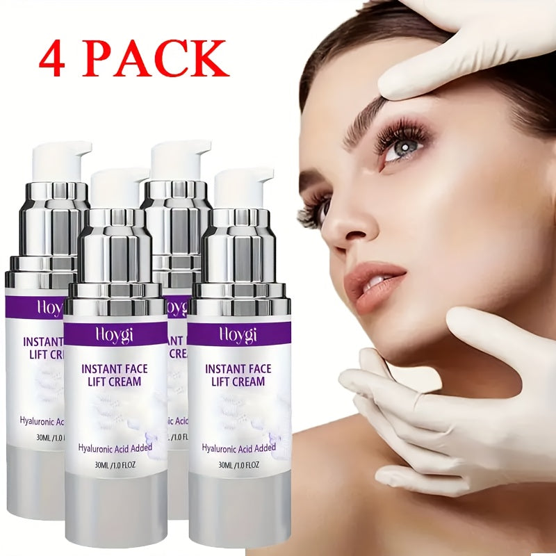 4 Packs 30ml Instant Face Lift Cream with Kojic Acid Collagen and Retinol for Hydrated and Moisturized Skin