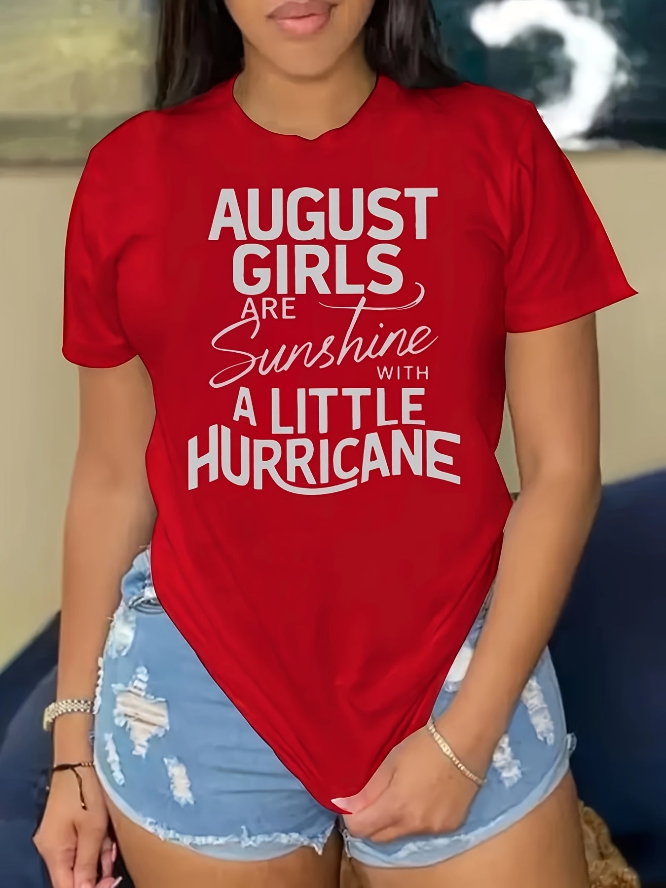 August Girl Is Sunshine Pure Women's T-shirt Comfortable Edition